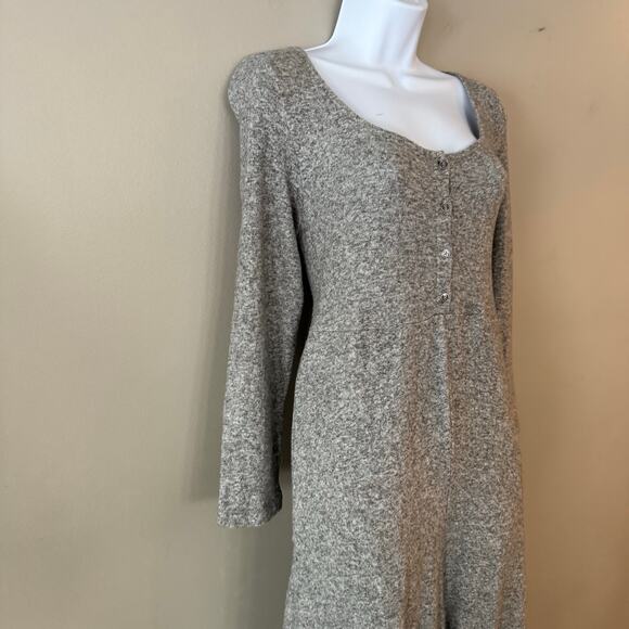 Anthropologie Marisa Hacci Wide Leg Sleep Jumpsuit Romper Jersey Gray Sml Soft - Picture 4 of 16